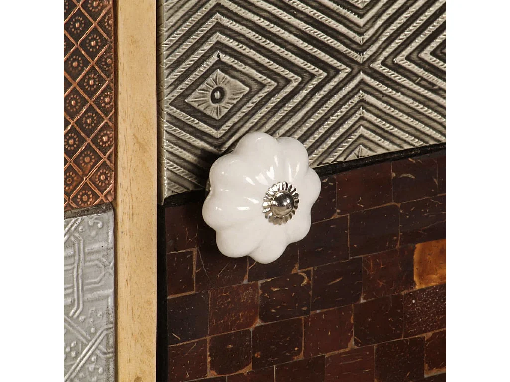 Buffet 120x30x75 cm bois de manguier massif