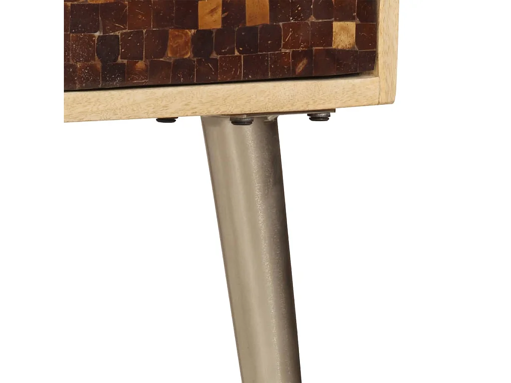 Buffet 120x30x75 cm bois de manguier massif