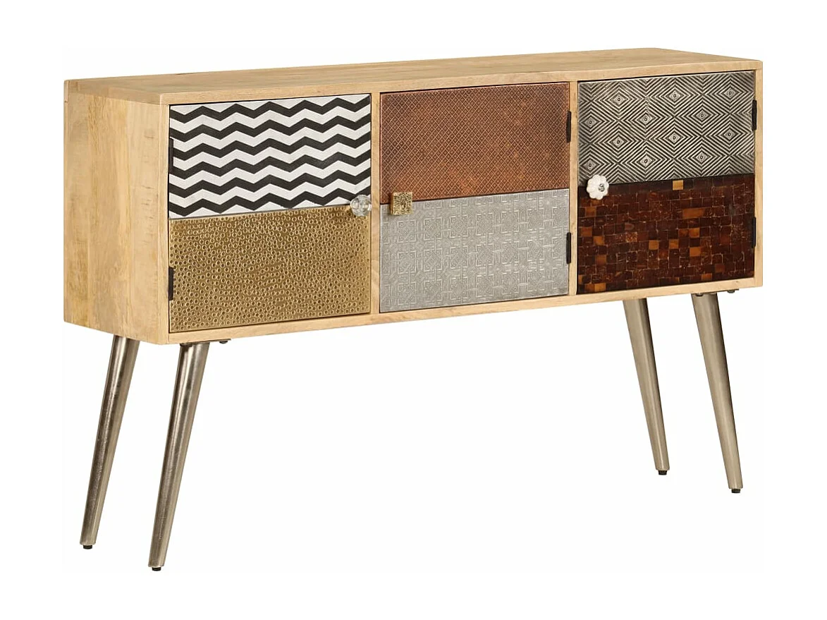 Buffet 120x30x75 cm bois de manguier massif