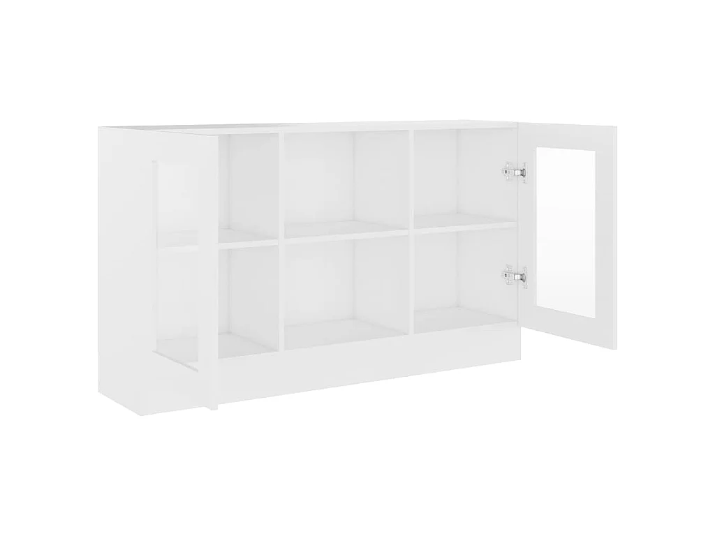 Vitrinenschrank Weiß 120x30,5x70 cm Holzwerkstoff