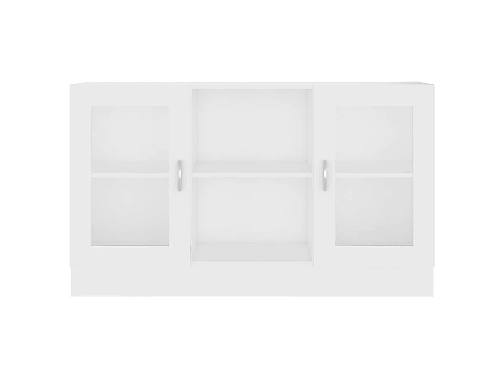 Vitrinenschrank Weiß 120x30,5x70 cm Holzwerkstoff