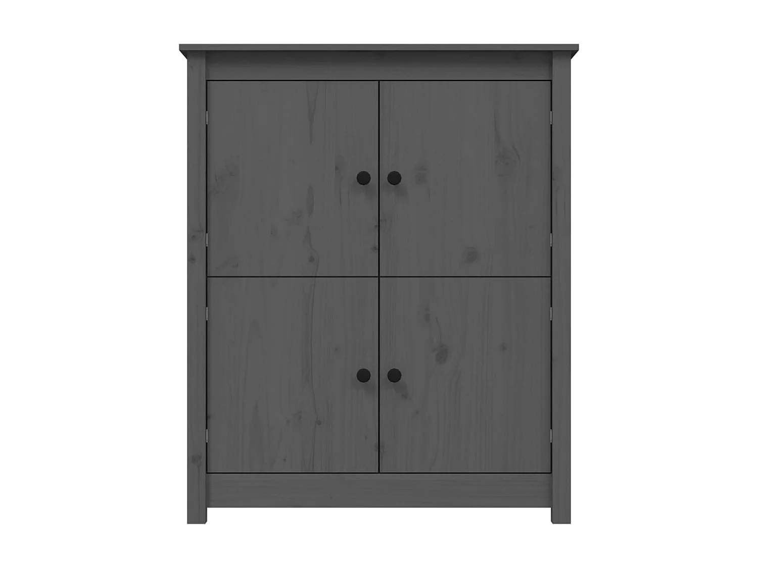 Sideboard Grau 83x41,5x100 cm Massivholz Kiefer