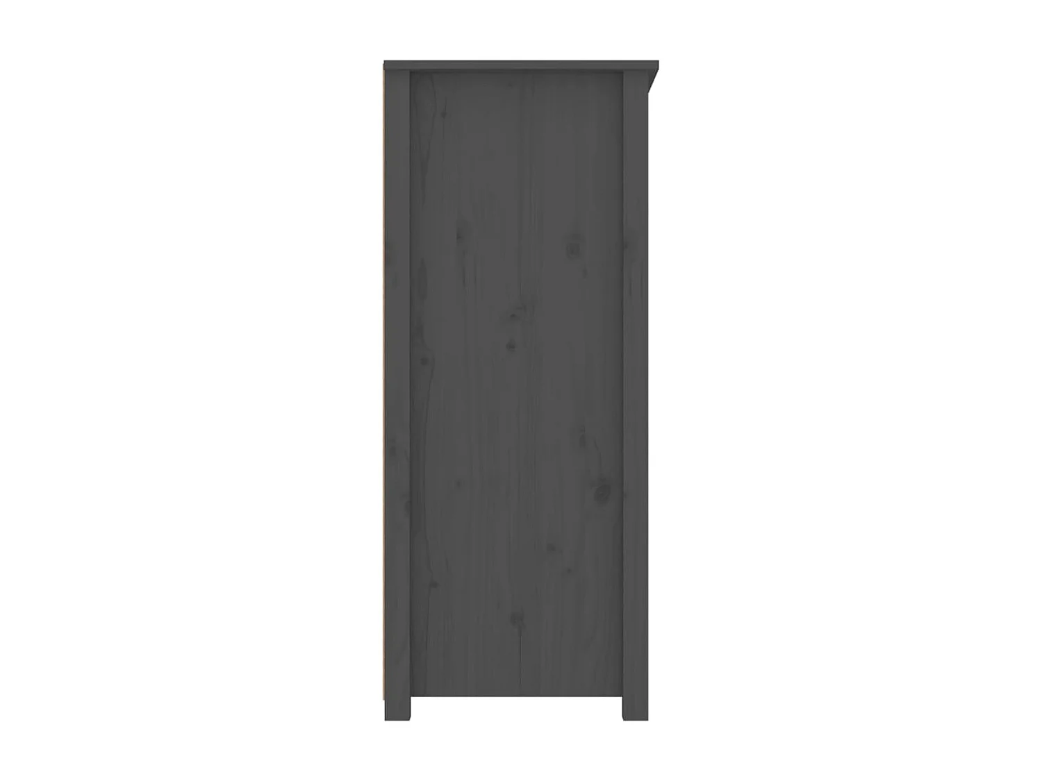 Sideboard Grau 83x41,5x100 cm Massivholz Kiefer