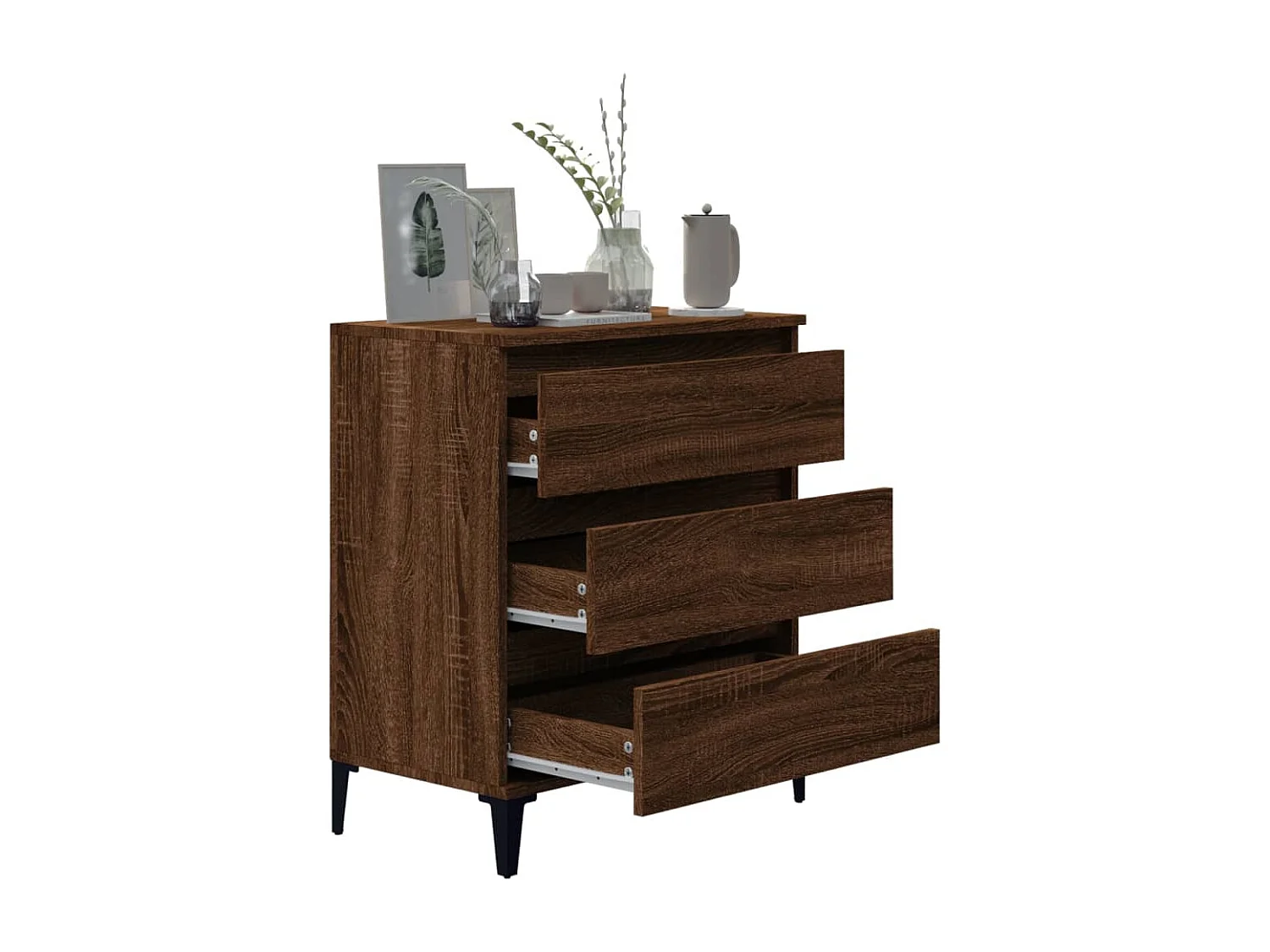 Buffet Chêne marron 60x35x70 cm Bois d'ingénierie