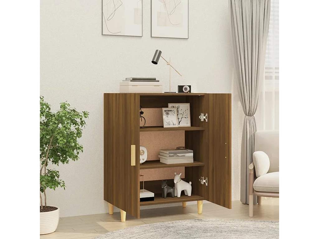 Sideboard Braun Eichen-Optik 70x34x90 cm Holzwerkstoff