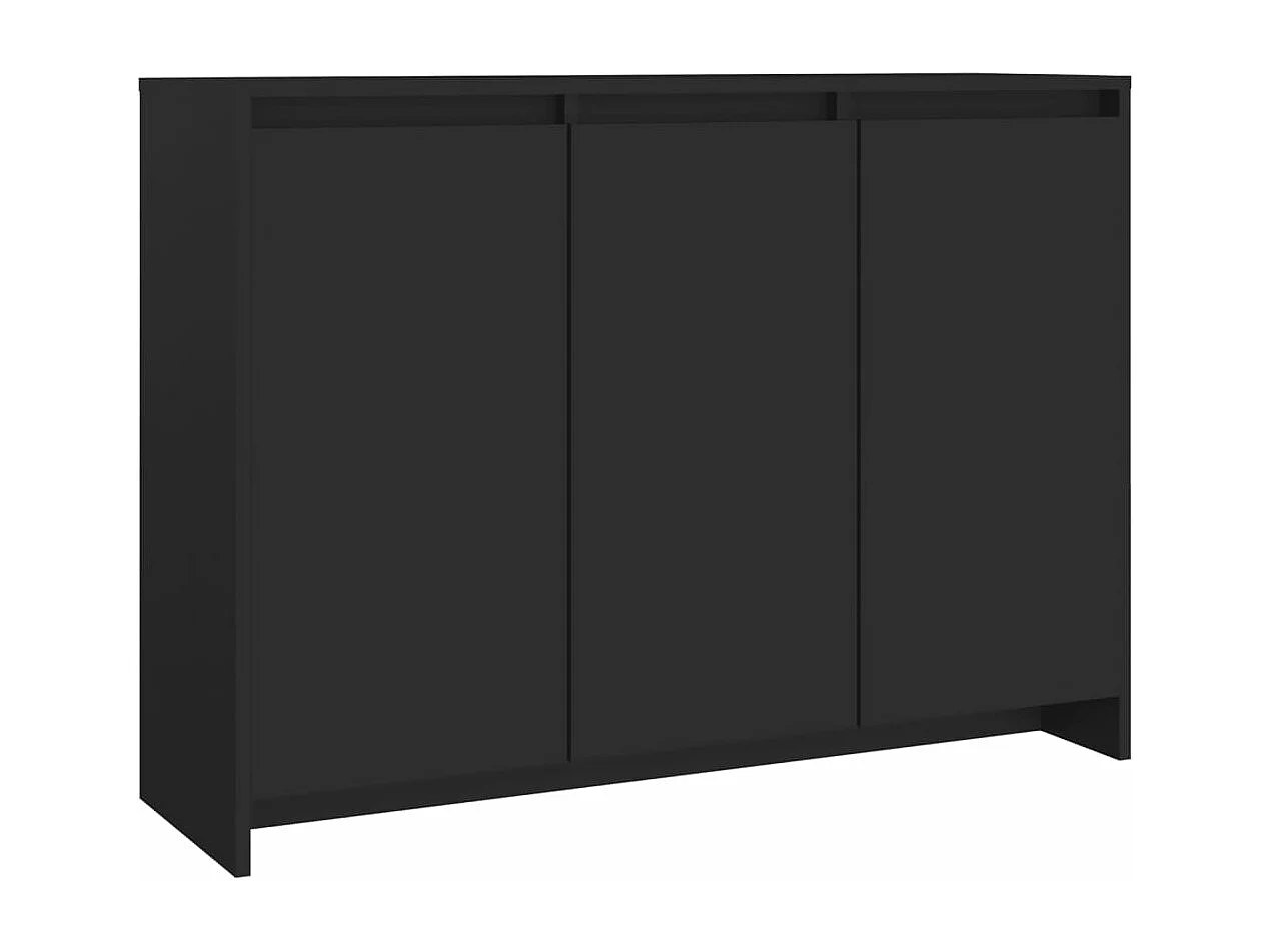 Buffet Noir 102x33x75 cm Bois d'ingénierie