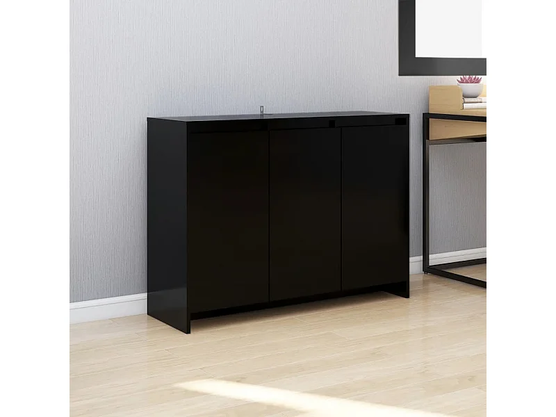 Buffet Noir 102x33x75 cm Bois d'ingénierie