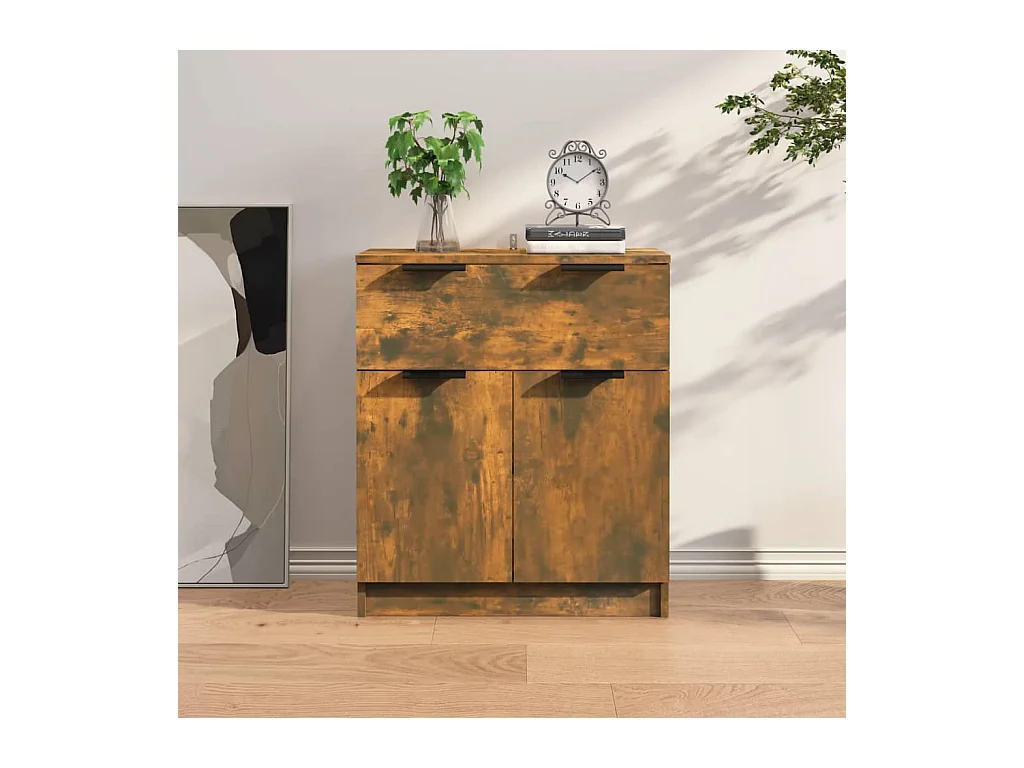 Credenza Rovere Fumo 60x30x70 cm in Legno tecnico