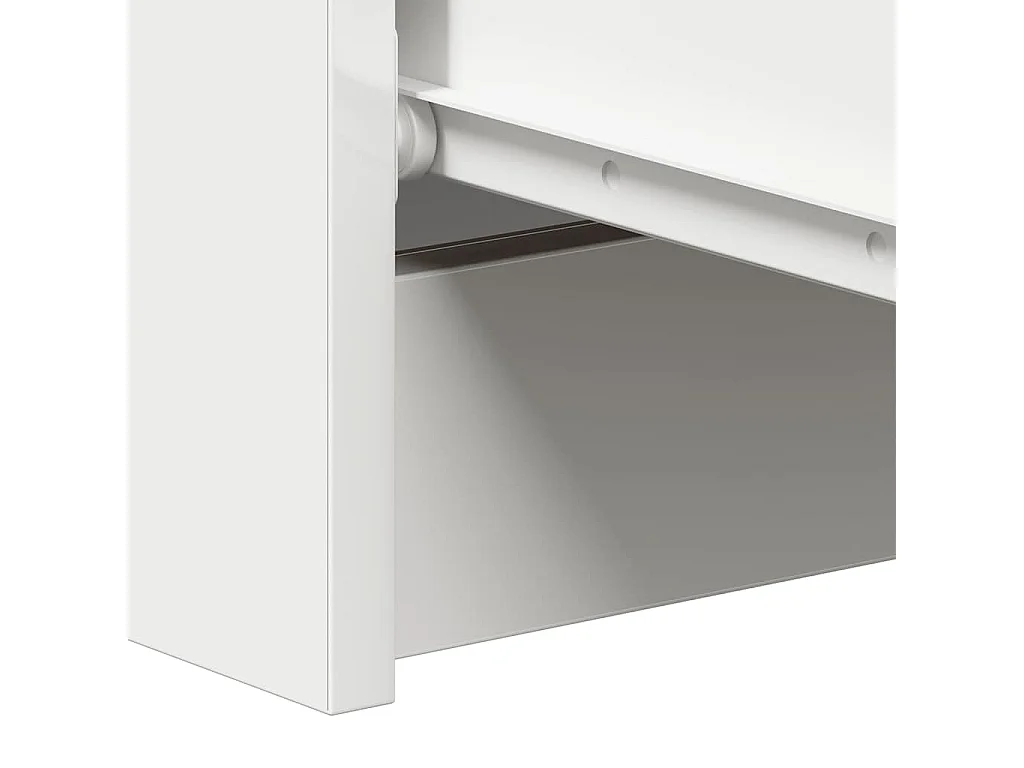 Aparador de madera contrachapada blanco 60x35x98,5 cm