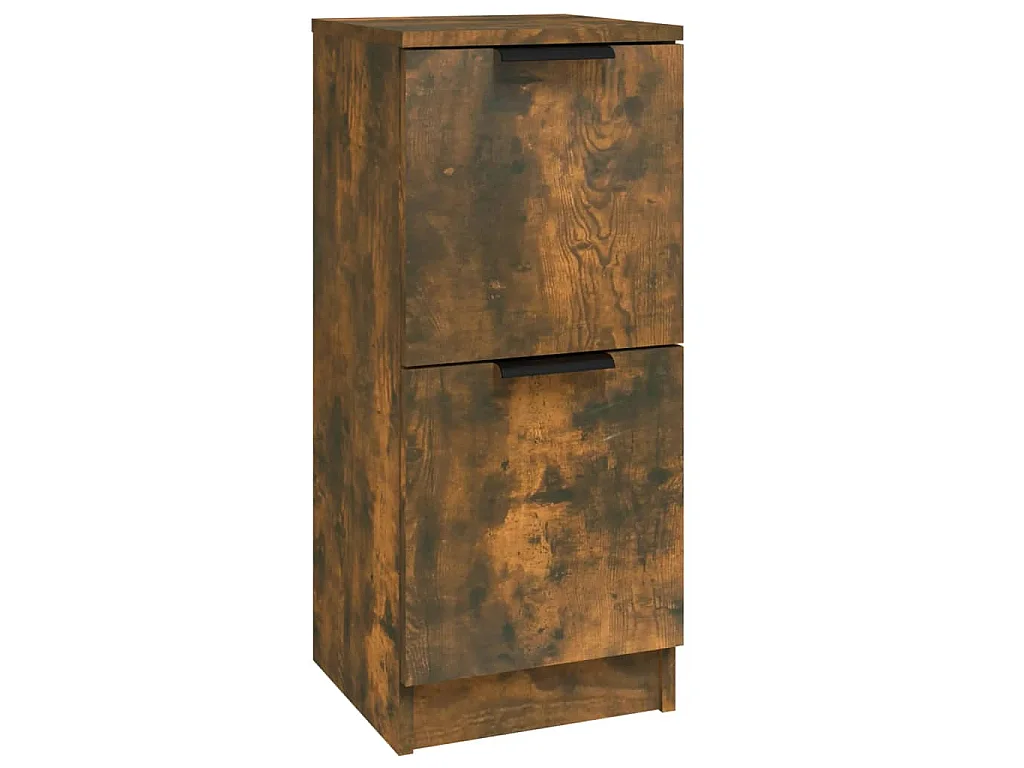 Aparador madera contrachapada color roble ahumado 30x30x70 cm