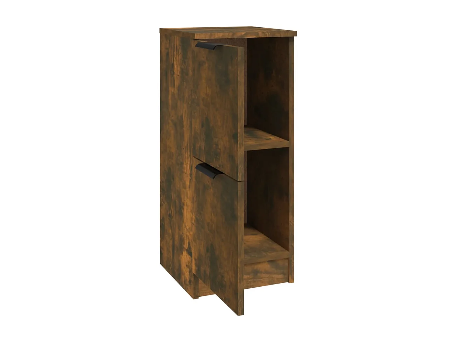 Aparador madera contrachapada color roble ahumado 30x30x70 cm
