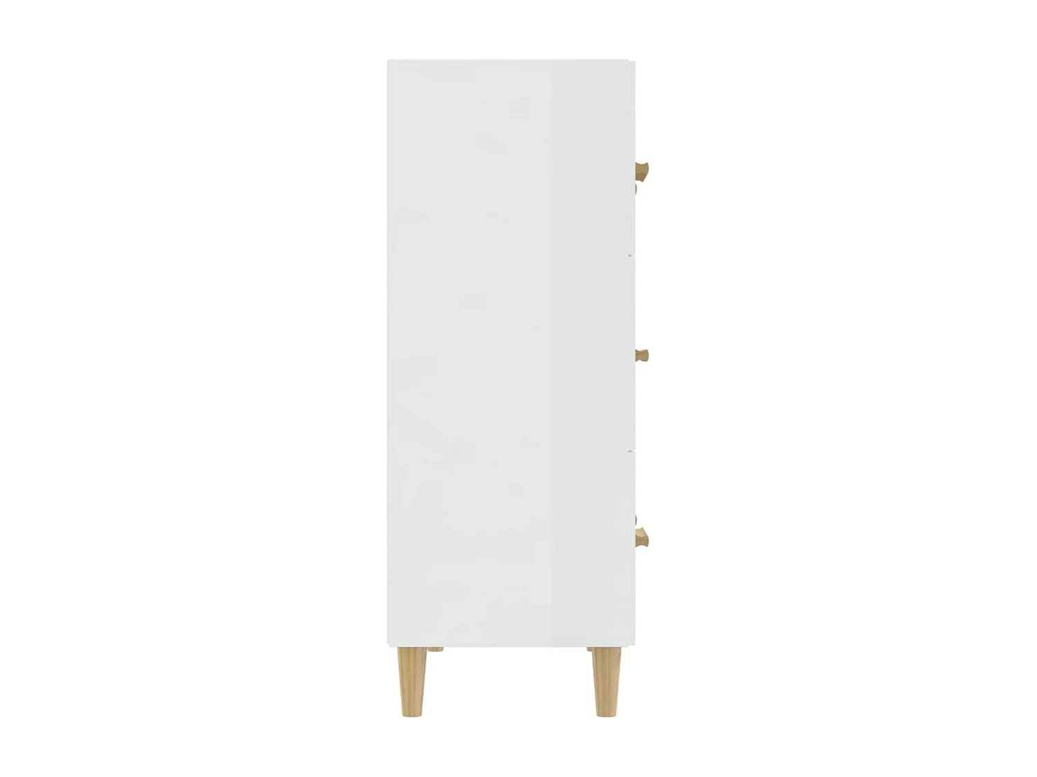 Aparador 70x34x90 cm madeira processada branco brilhante