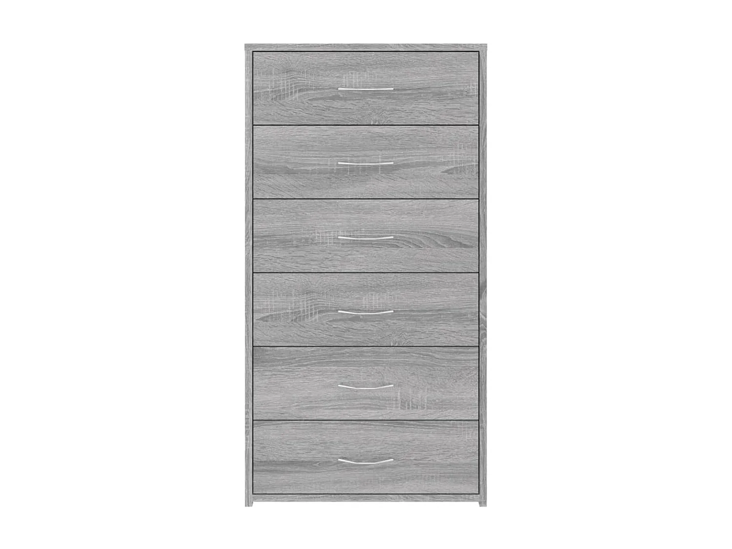 Credenza 6 Cassetti Grigio Sonoma 50x34x96 cm Legno Multistrato