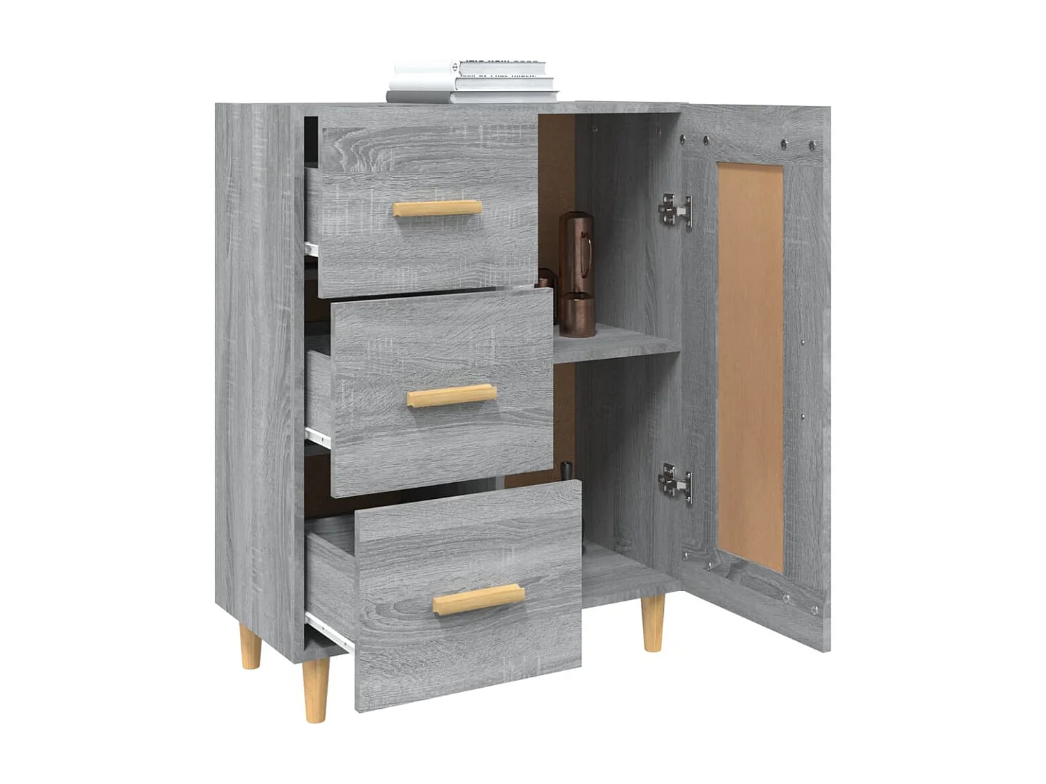 Buffet Sonoma gris 69,5x34x90 cm Bois d'ingénierie