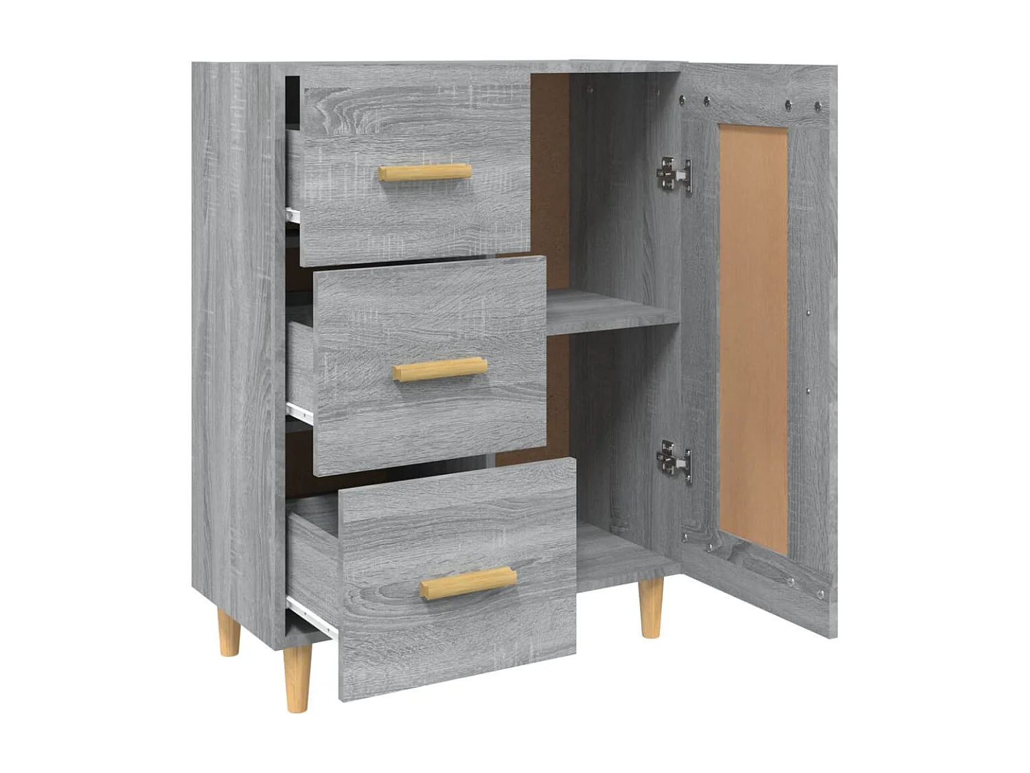Buffet Sonoma gris 69,5x34x90 cm Bois d'ingénierie