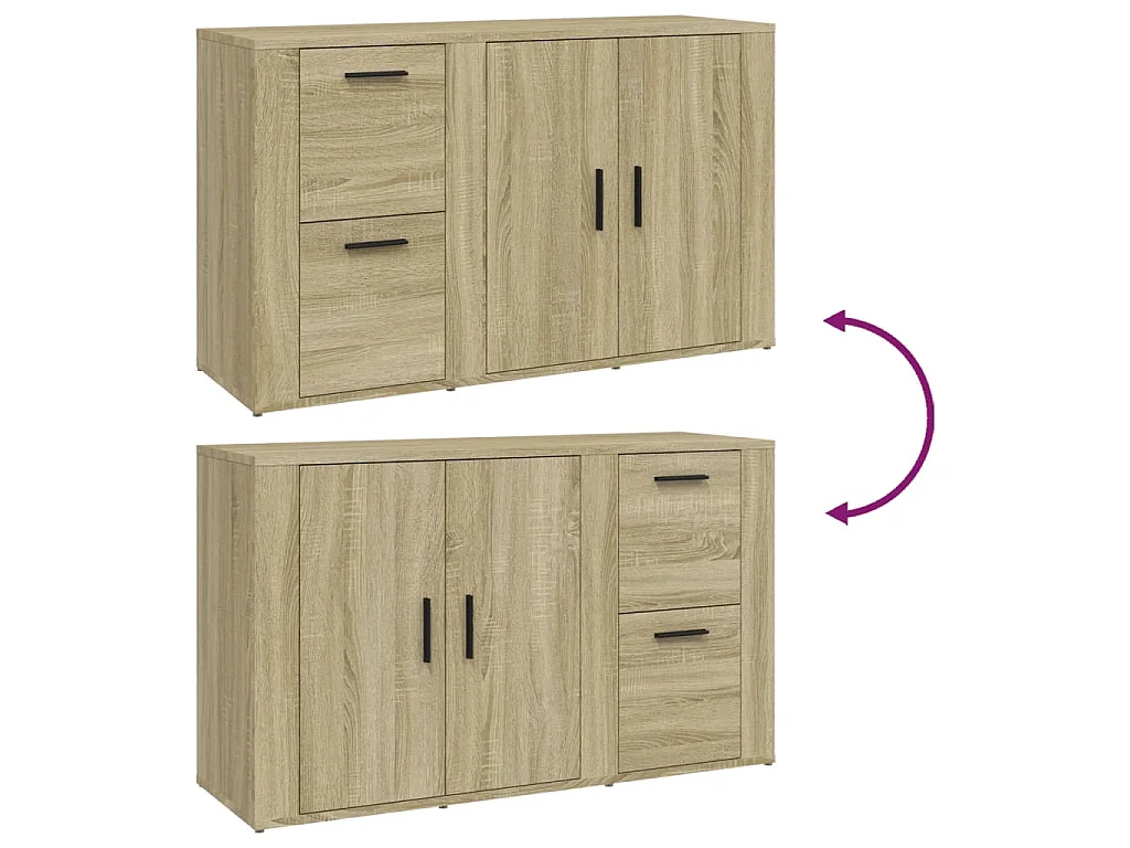 Buffet Chêne sonoma 100x33x59,5 cm Bois d'ingénierie