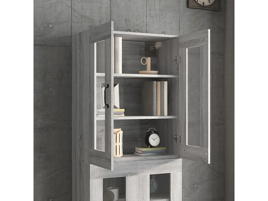 Armario de pared colgante gris Sonoma 69,5x34x90 cm