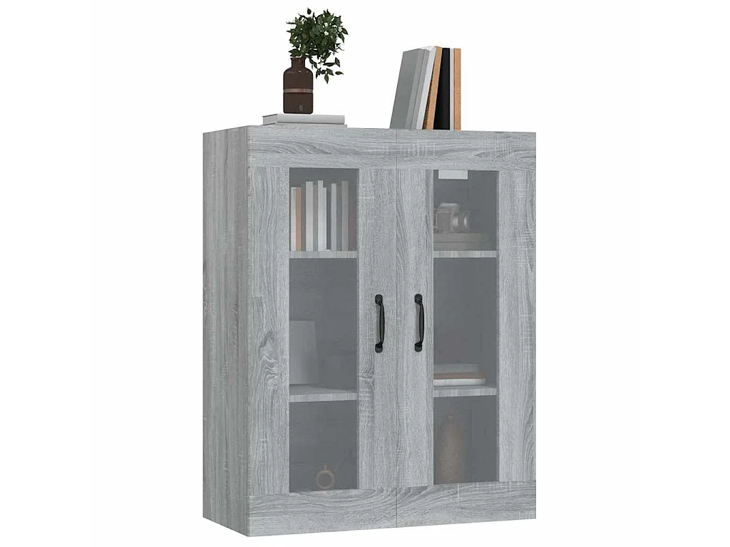 Bovenkast 69,5x34x90 cm grijs sonoma eikenkleurig