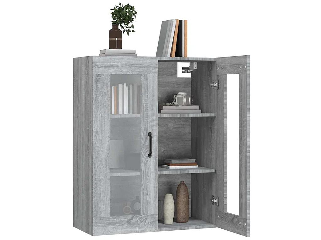 Bovenkast 69,5x34x90 cm grijs sonoma eikenkleurig