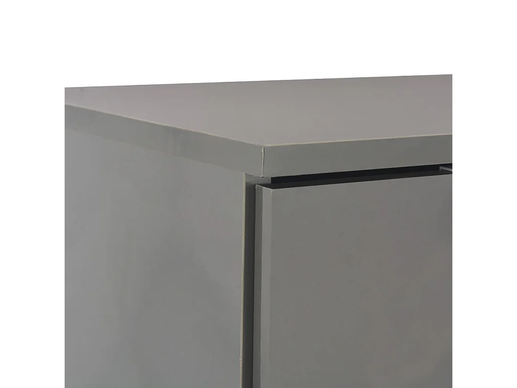 Aparador 107x35x80,5 cm cinzento brilhante