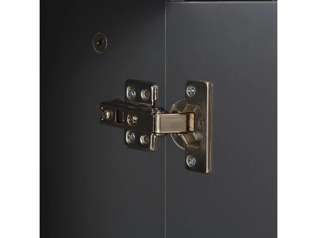 Aparador 107x35x80,5 cm cinzento brilhante