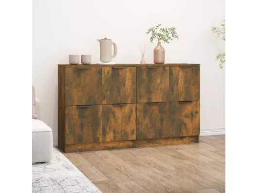 Kauf Unique Sideboards 2 Stk. Räuchereiche 60x30x70 cm Holzwerkstoff