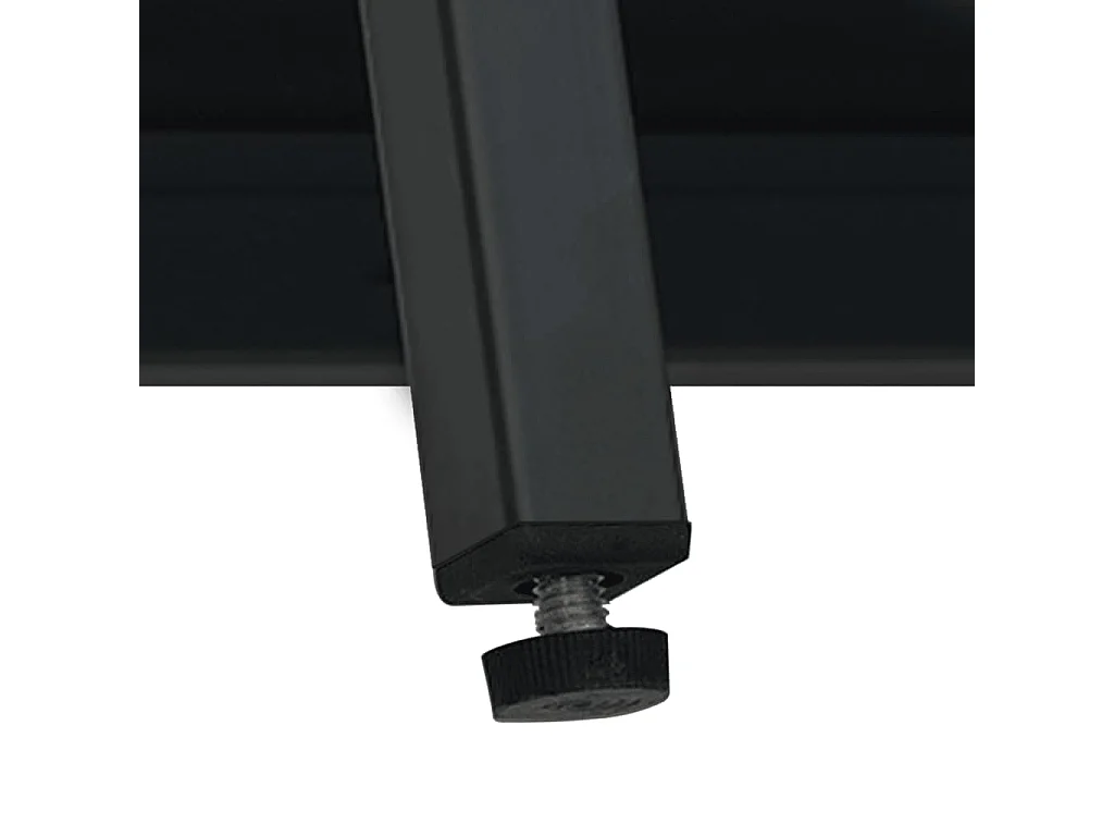 Buffet Noir 70x35x70 cm Acier et verre