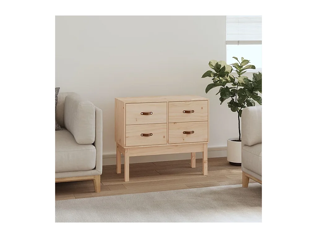 Wandkast 90x40x78 cm massief grenenhout