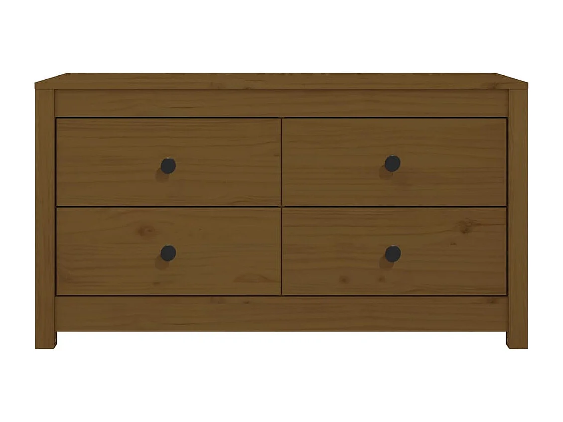 Beistellschrank Honigbraun 100x40x54 cm Massivholz Kiefer