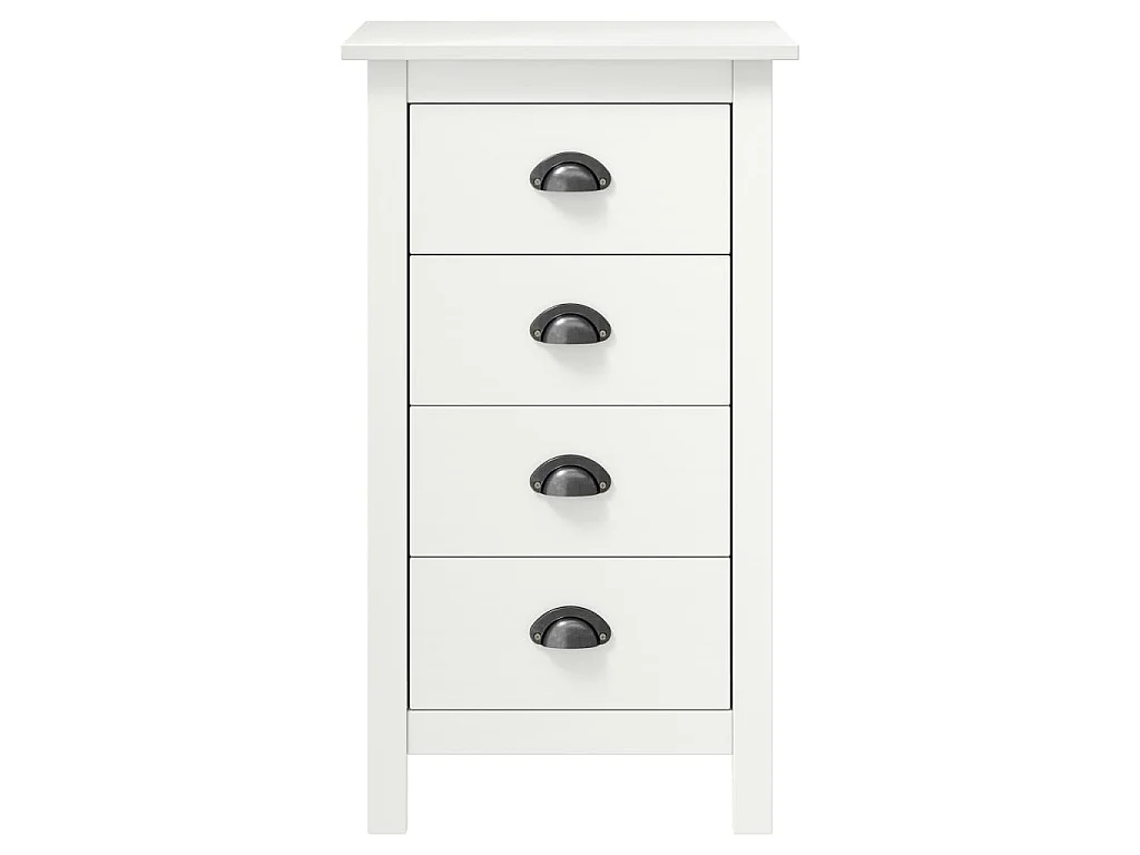 Buffet Hill Blanc 46x35x80 cm Bois de pin solide