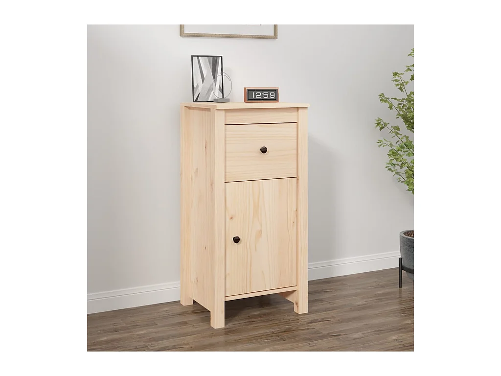 Credenza 40x35x80 cm in Legno Massello di Pino
