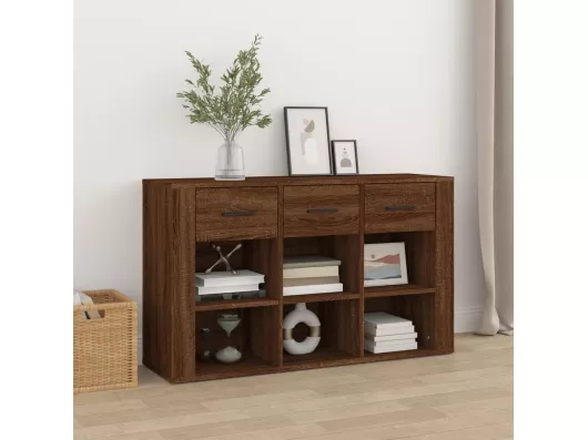 Kauf Unique Sideboard Braun Eichen-Optik 100x30x59,5 cm Holzwerkstoff