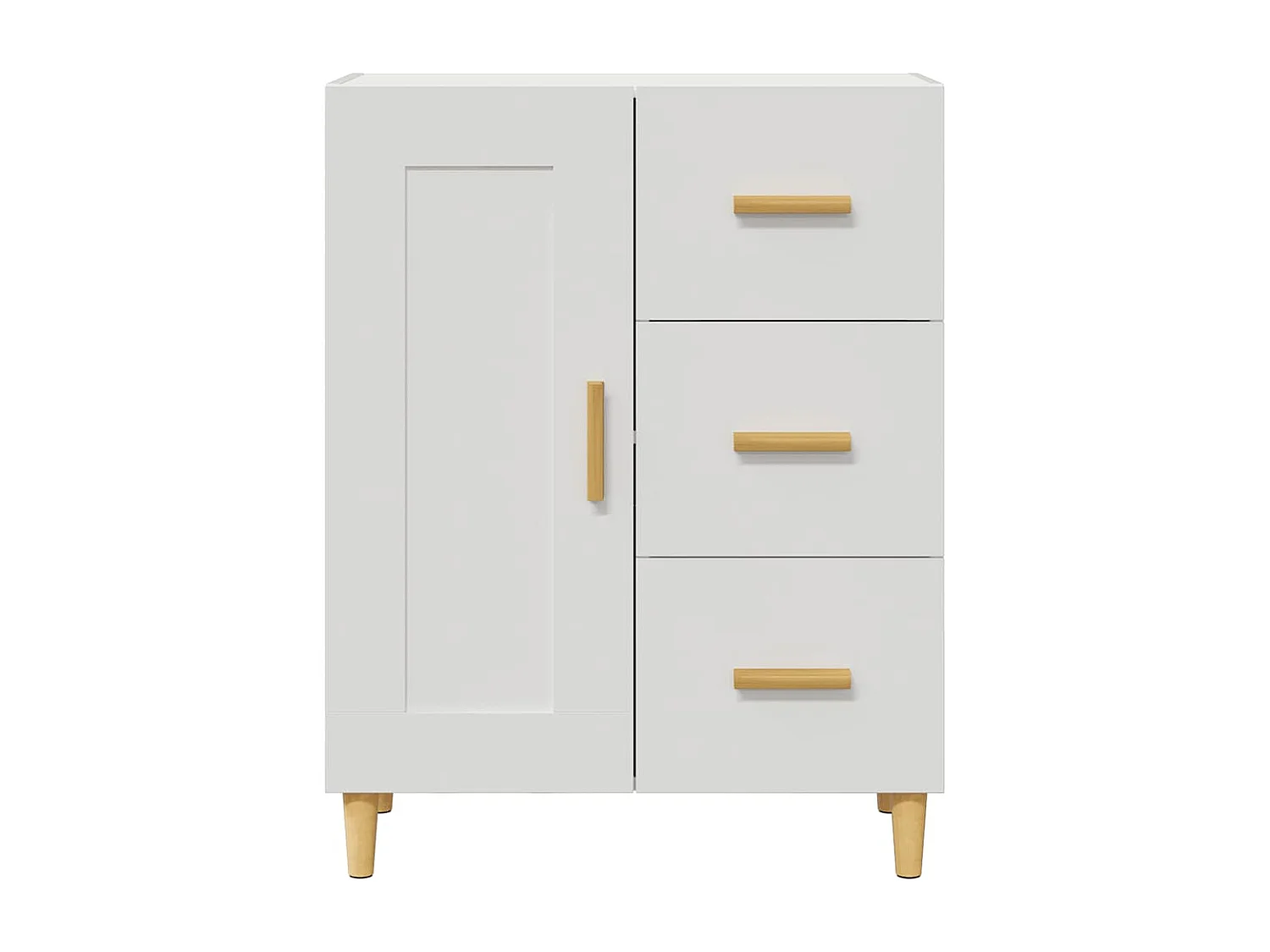 Dressoir 69,5x34x90 cm bewerkt hout wit