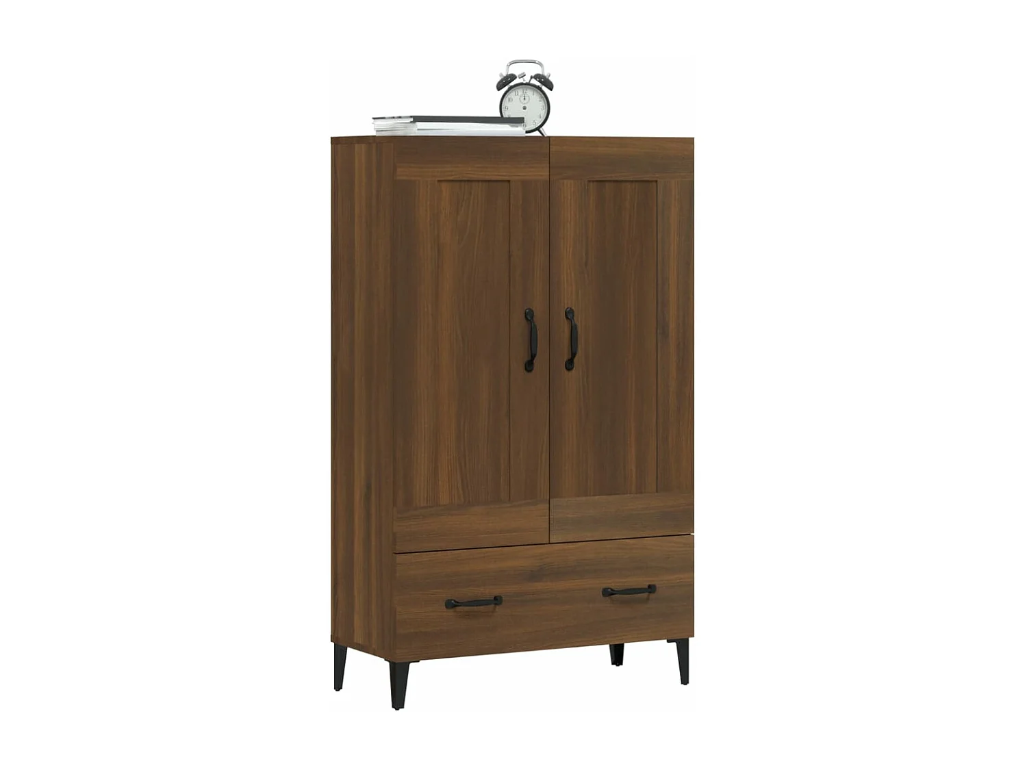 Credenza Rovere Marrone 70x31x115 cm in Legno Multistrato