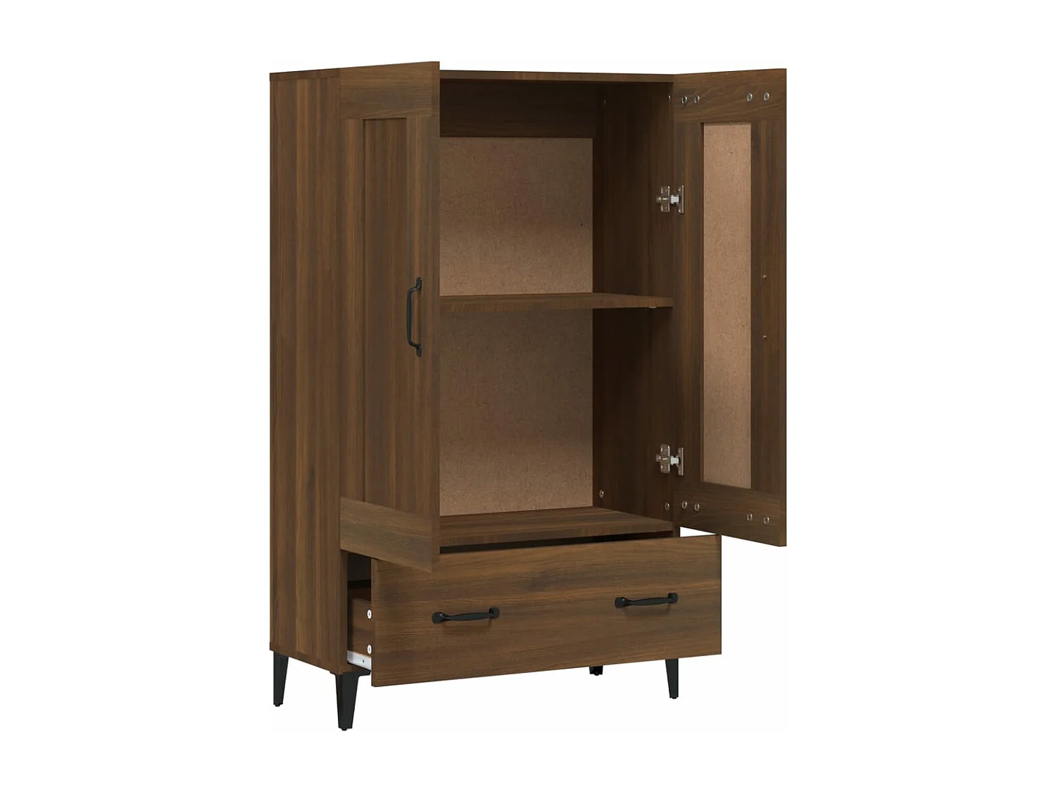 Credenza Rovere Marrone 70x31x115 cm in Legno Multistrato