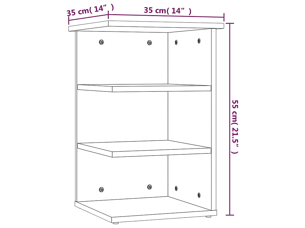 Armoire latérale Blanc 35x35x55 cm Aggloméré