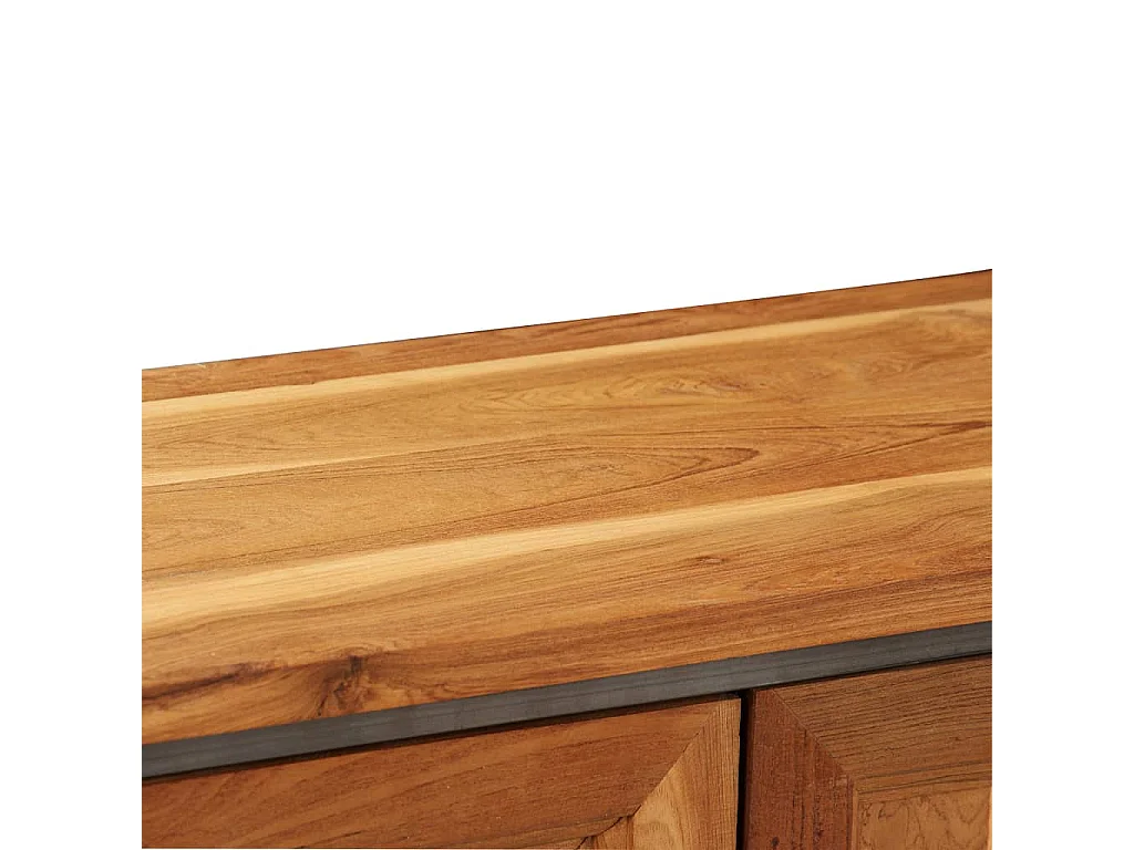 Buffet Teck recyclé et acier 65x30x70 cm