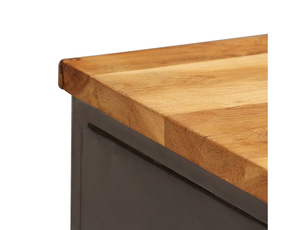 Buffet Teck recyclé et acier 65x30x70 cm