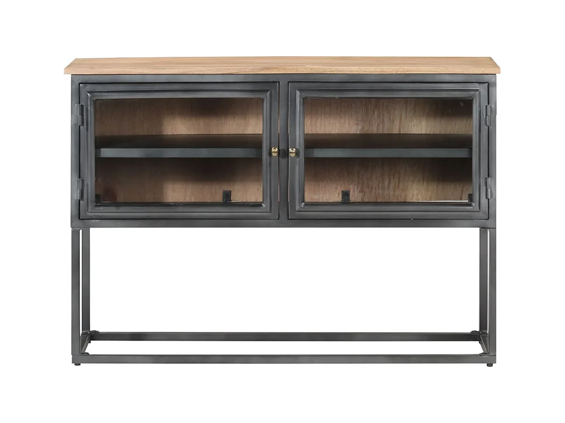 Buffet Gris 100x30x70 cm Bois d'acacia massif
