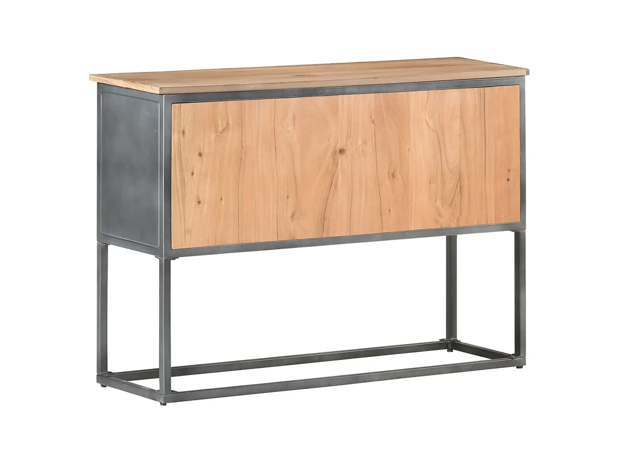 Buffet Gris 100x30x70 cm Bois d'acacia massif