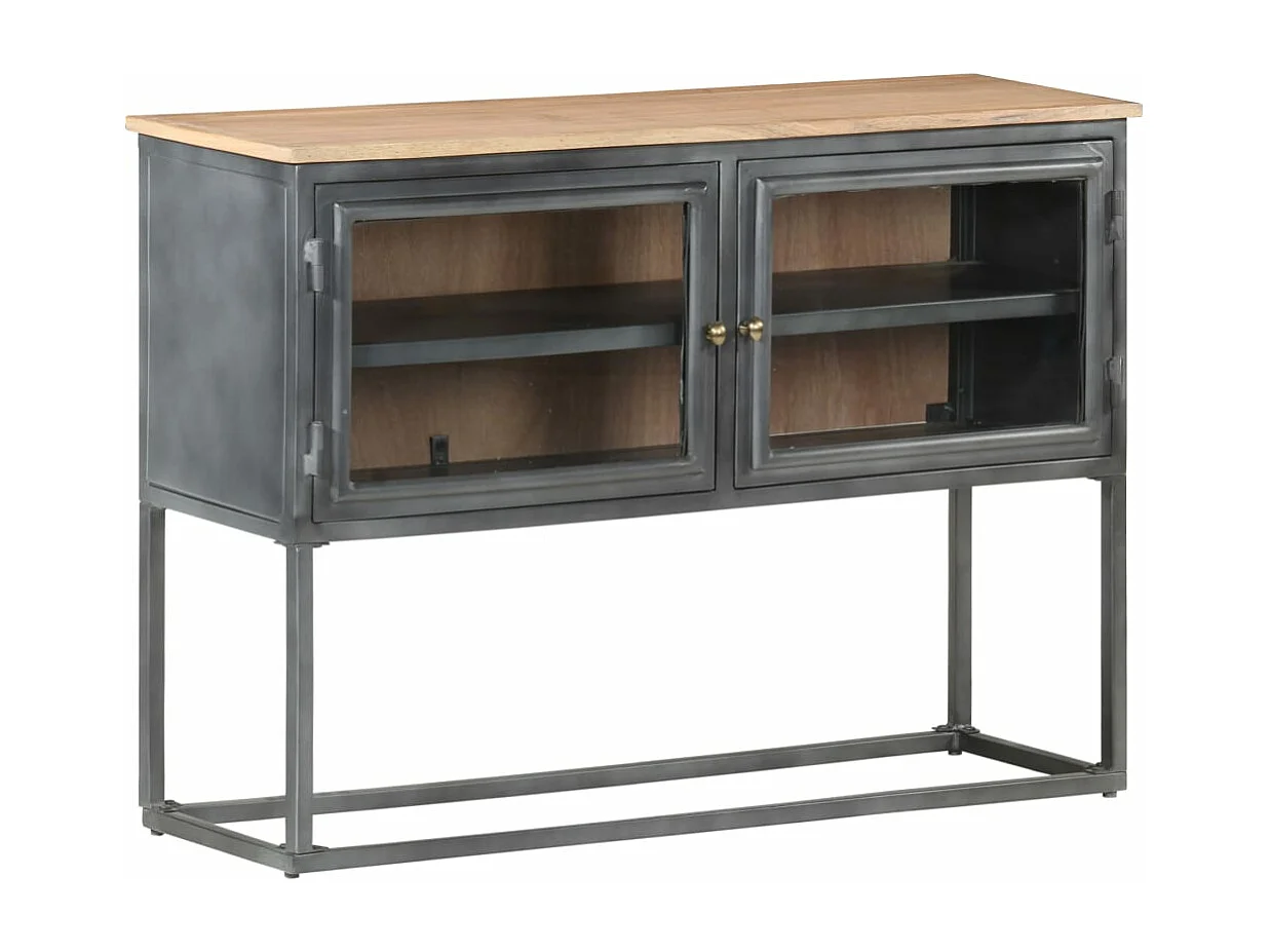 Buffet Gris 100x30x70 cm Bois d'acacia massif