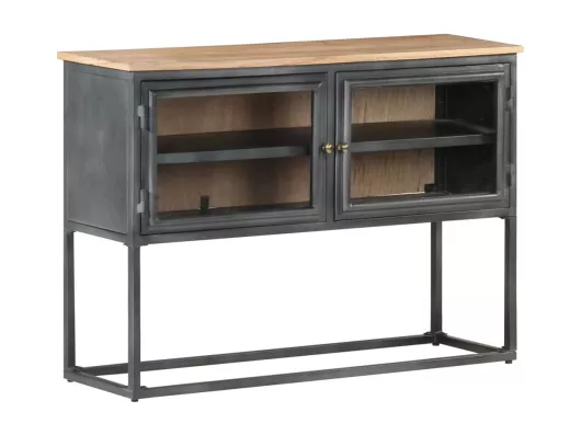 Kauf Unique Sideboard Grau 100x30x70 cm Massivholz Akazie