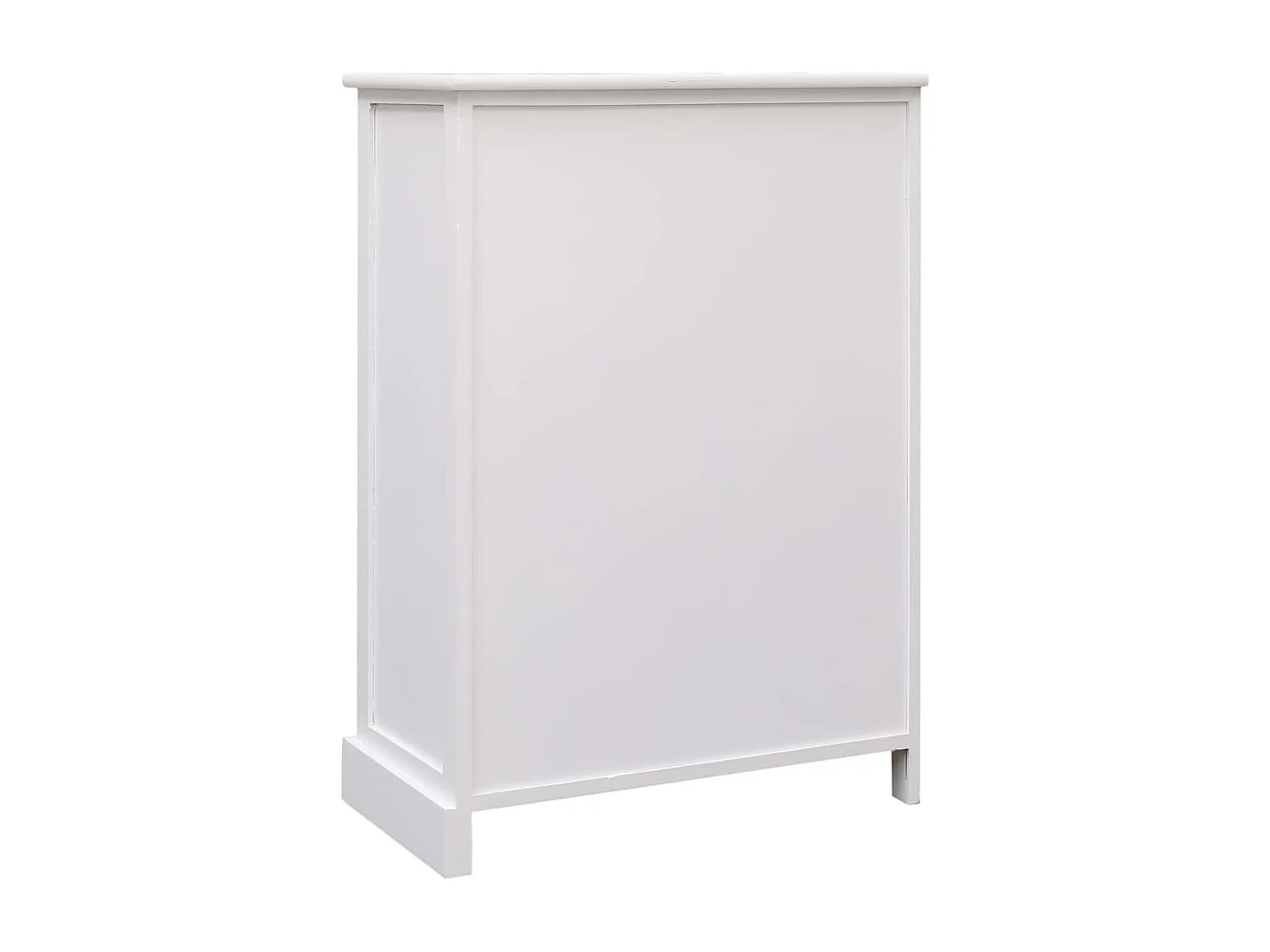 Sideboard mit 10 Schubladen Weiß 113x30x79 cm Holz