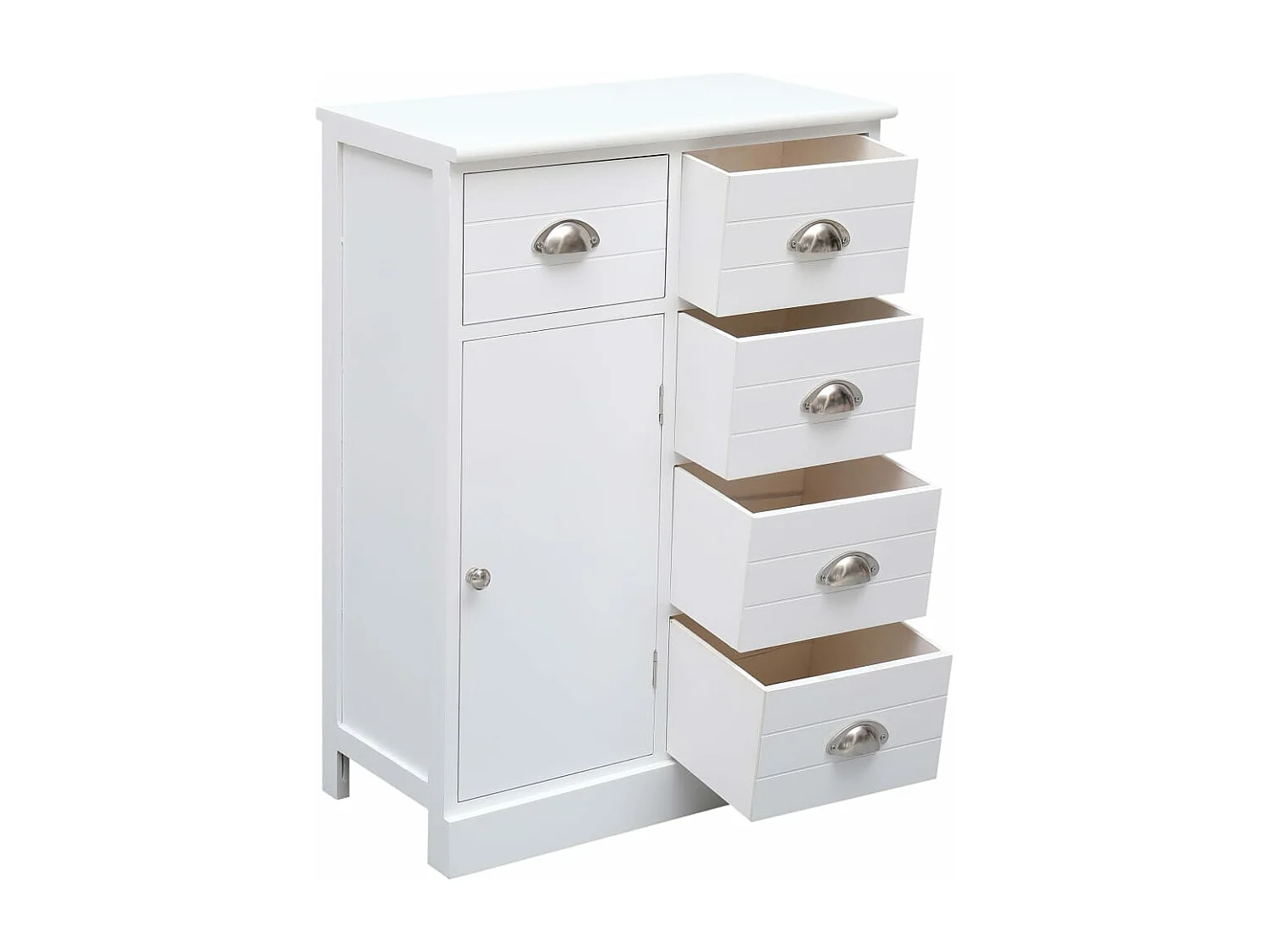 Buffet avec 10 tiroirs Blanc 113x30x79 cm Bois