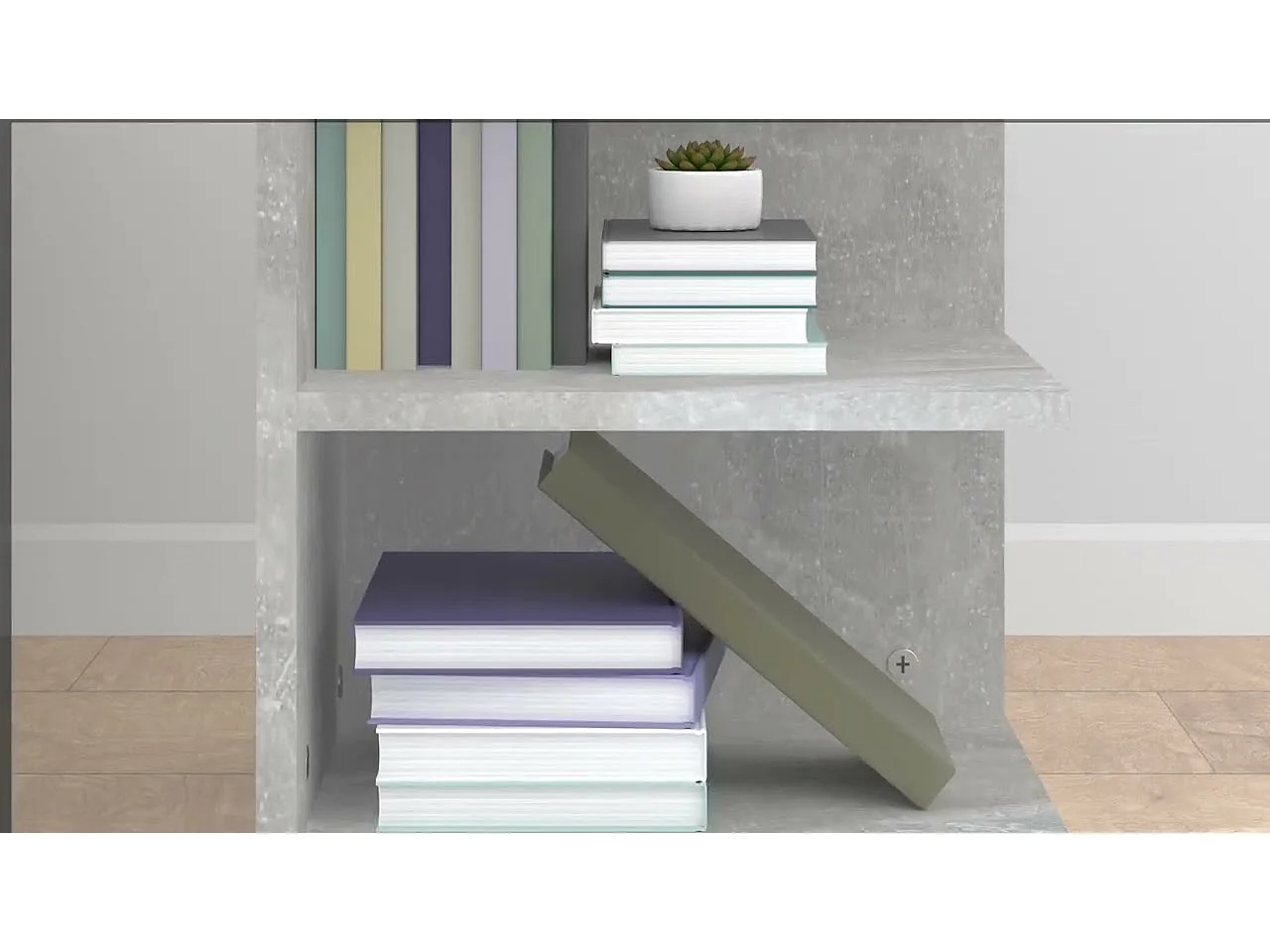 Armoire latérale Gris béton 35x35x55 cm Aggloméré