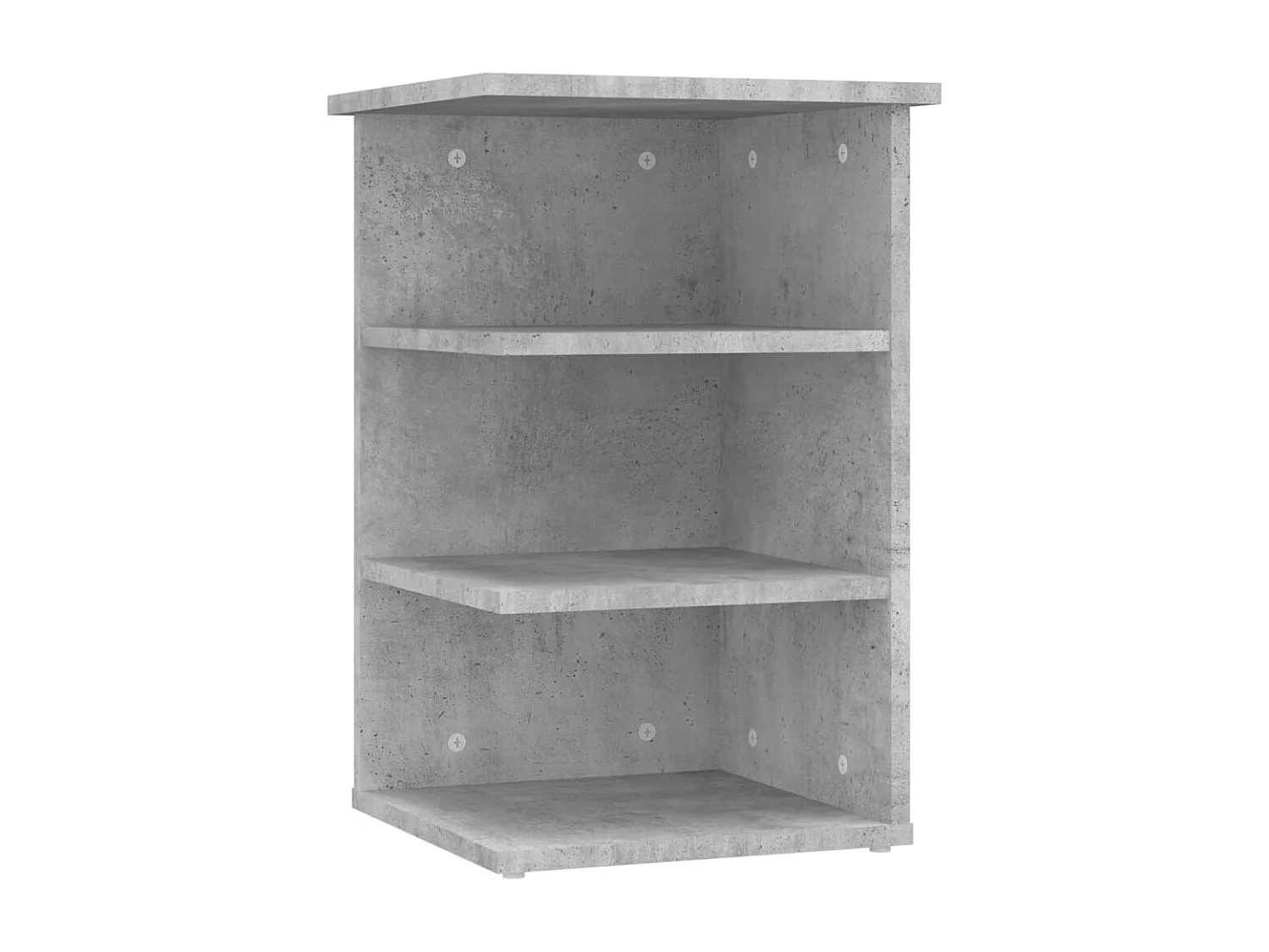 Bijzetkast 35x35x55 cm bewerkt hout betongrijs