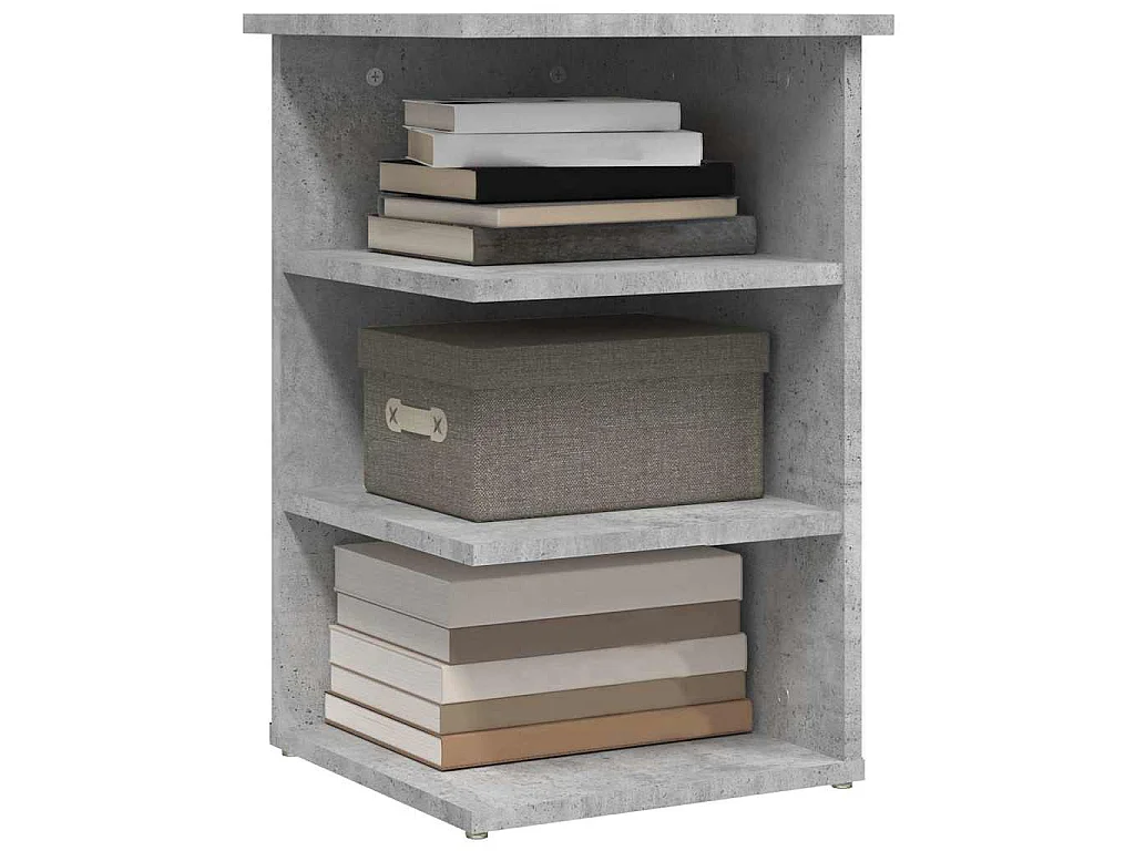 Credenza Grigio Cemento 35x35x55 cm in Legno Multistrato