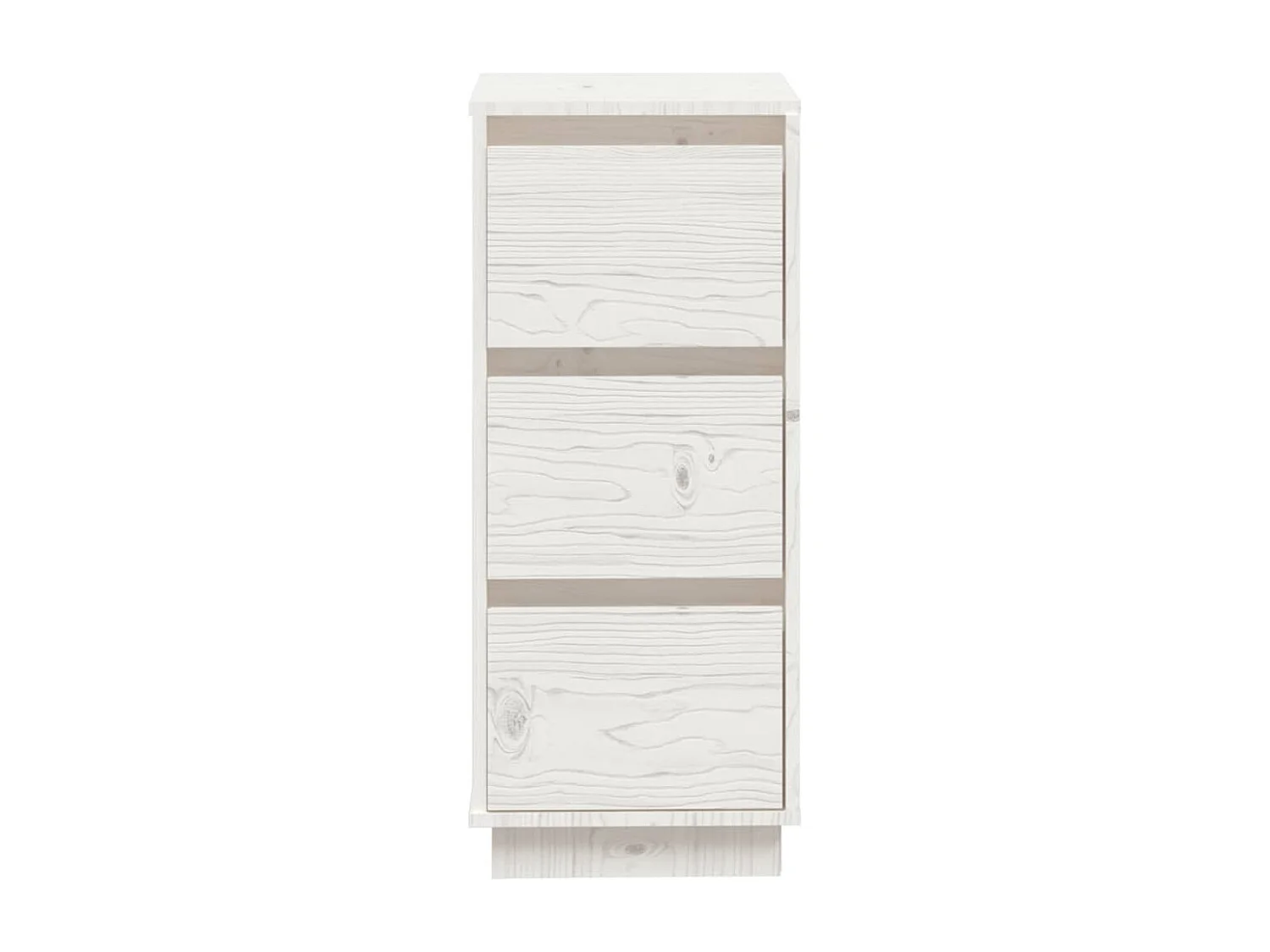 Buffet Blanc 32x34x75 cm Bois massif de pin