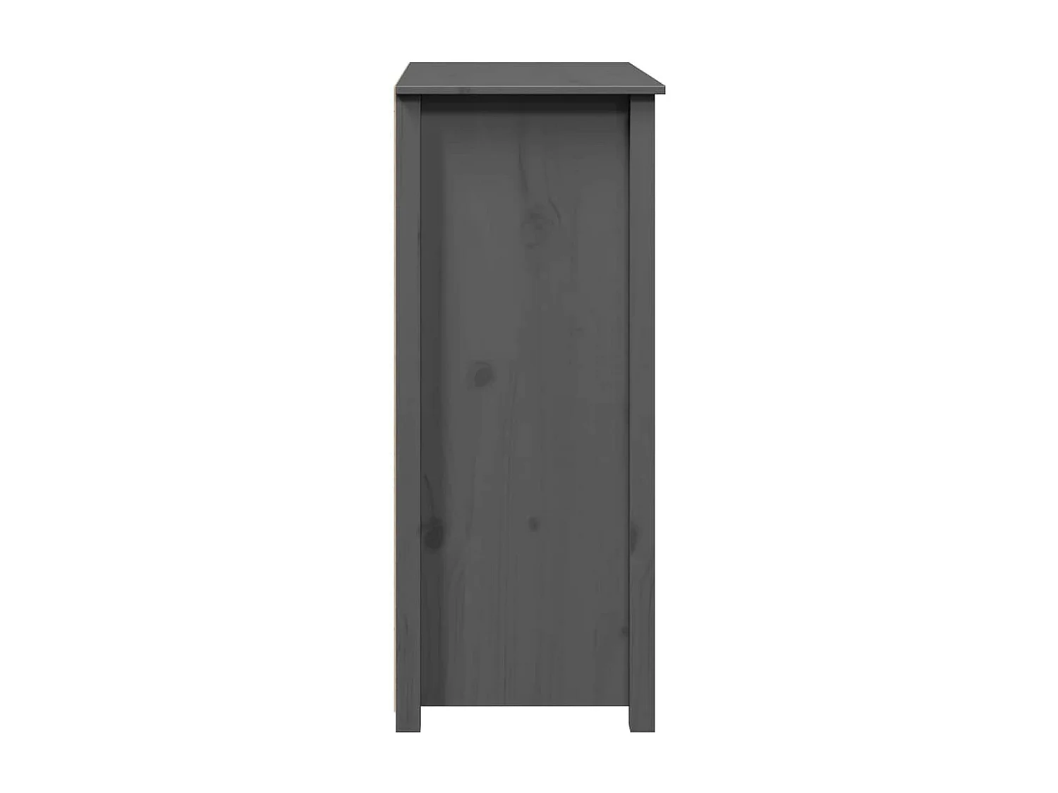 Highboard Grau 83x41,5x100 cm Massivholz Kiefer