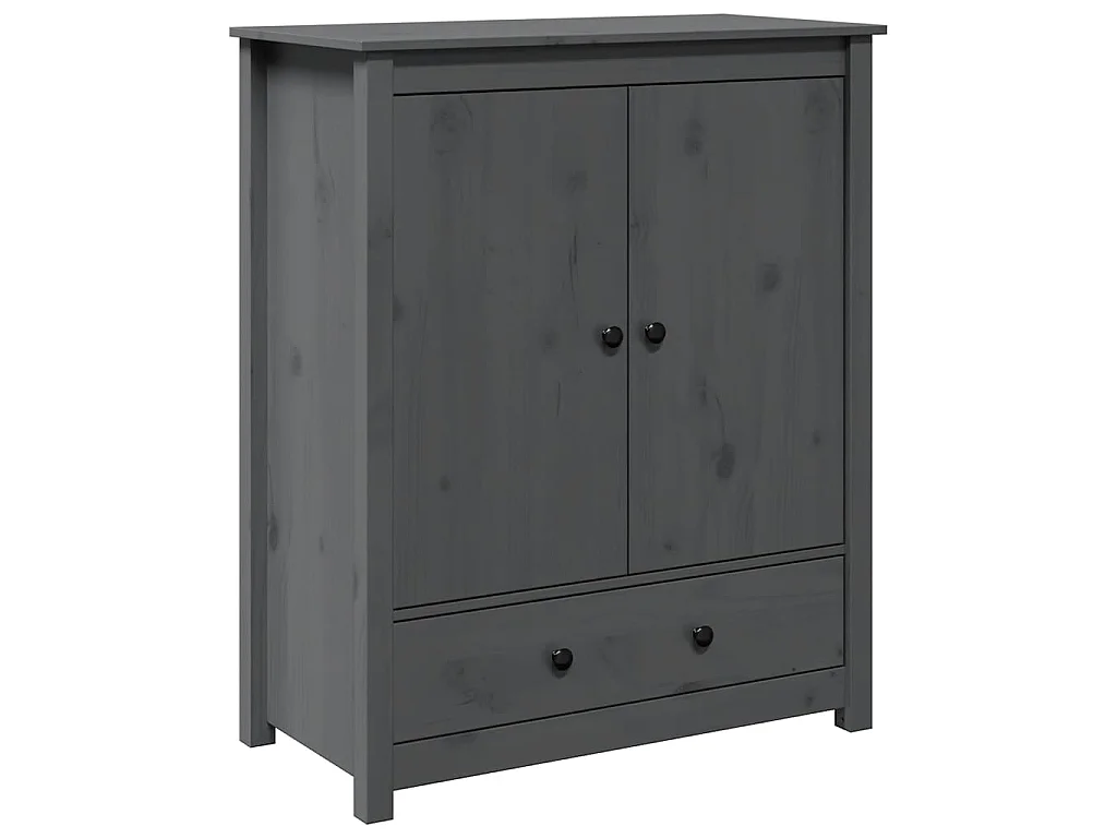 Buffet Gris 83x41,5x100 cm Bois massif de pin